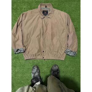 Vintage Men's Casual Lightweight Jacket with Striped Lining